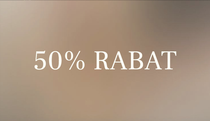 50% rabat
